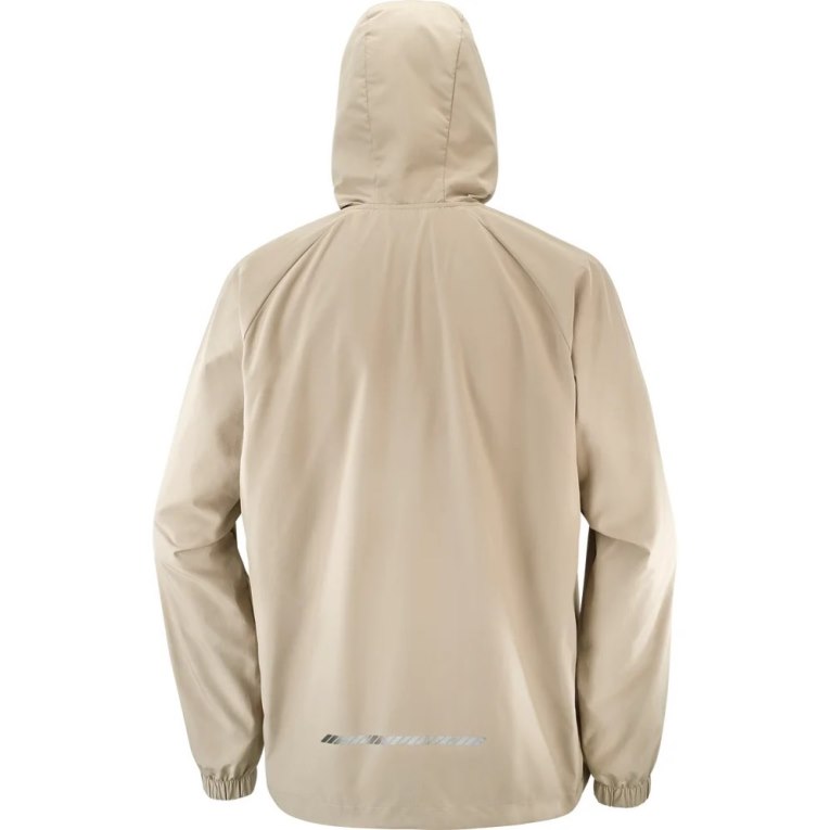 Beige Salomon Outlife Ripstop Half Zip Men's Windbreaker | PH 47908N